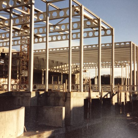 scaffolding of the industrial bakery